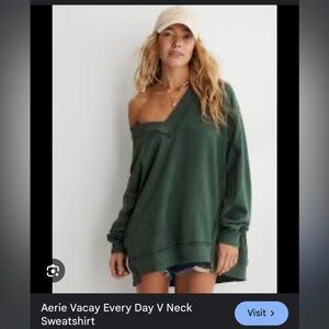 Aerie Vacay Everyday V-Neck Sweatshirtrt